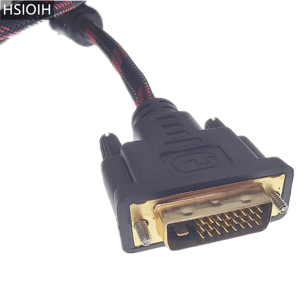 Szybki DVI do DVI Adapter do kabla 24 + 1 pin DVI-D pozłacane DVI do DVI do dvi kabel DVI obsługuje 3D 1080P 1.5M 3M 5M 10M 20M