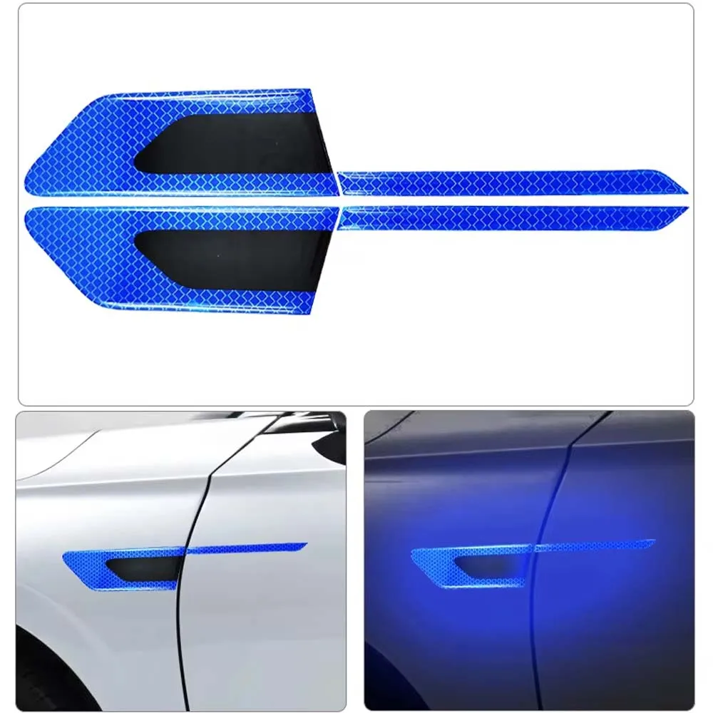 

Carbon Fiber Reflective Car Stickers - Side Mirror & Door Edge Anti-Collision Strip - Safety Warning Protective Tape
