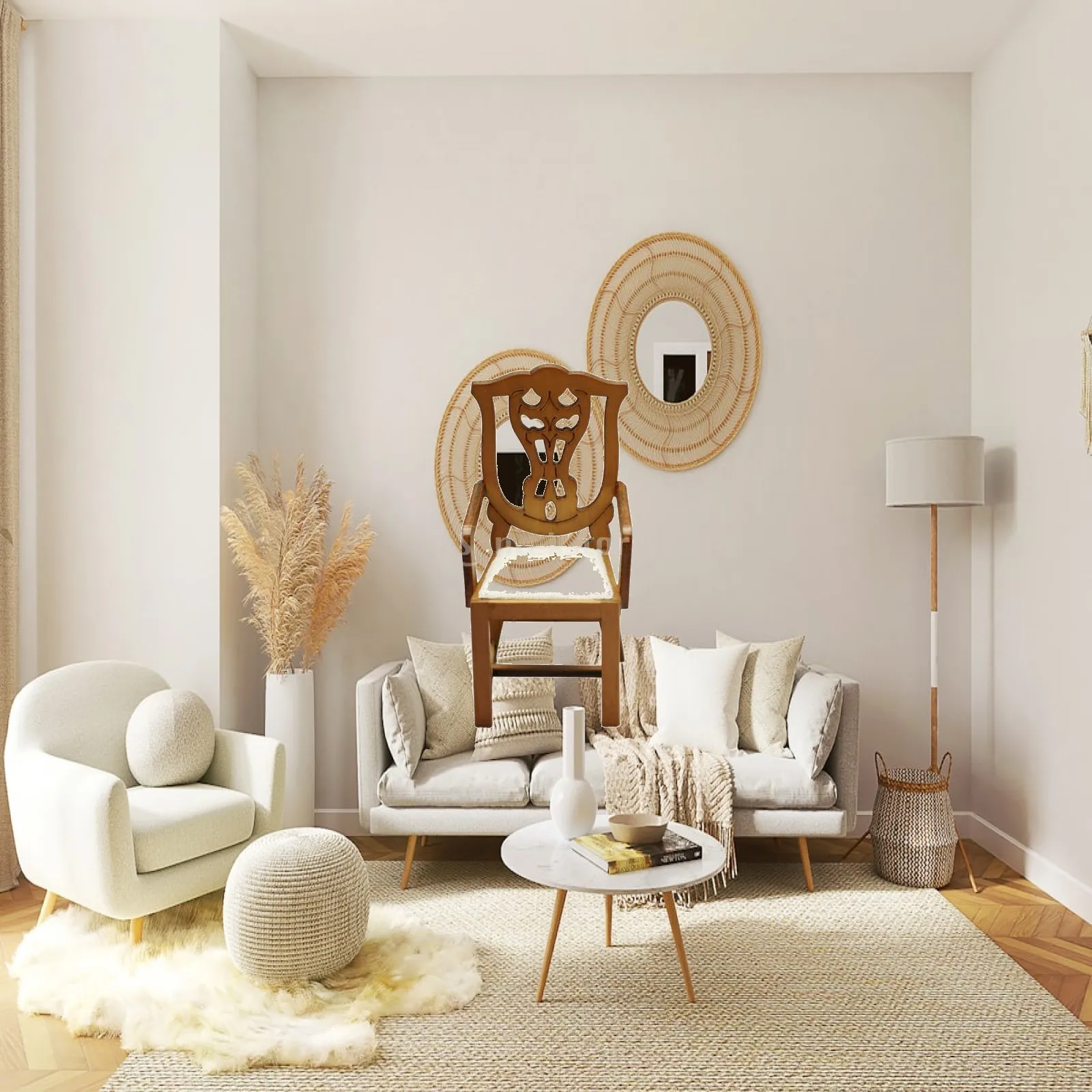 

Wooden Miniature Furniture Set Dollhouse Chairs 1 12 Scale for Kids Pretend Play Doll House Decoration