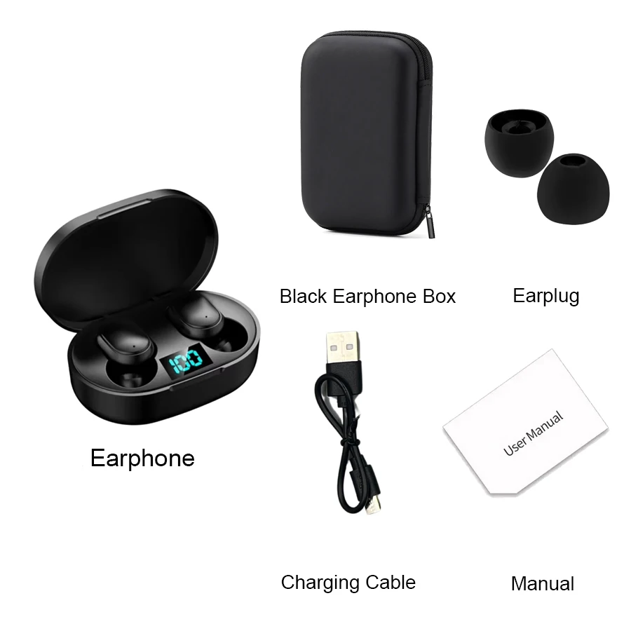 Briame E6S TWS Bluetooth Kopfhörer Drahtlose Bluetooth Headset Noise Cancelling Headsets Mit Mikrofon Kopfhörer Für Xiaomi iphone 4