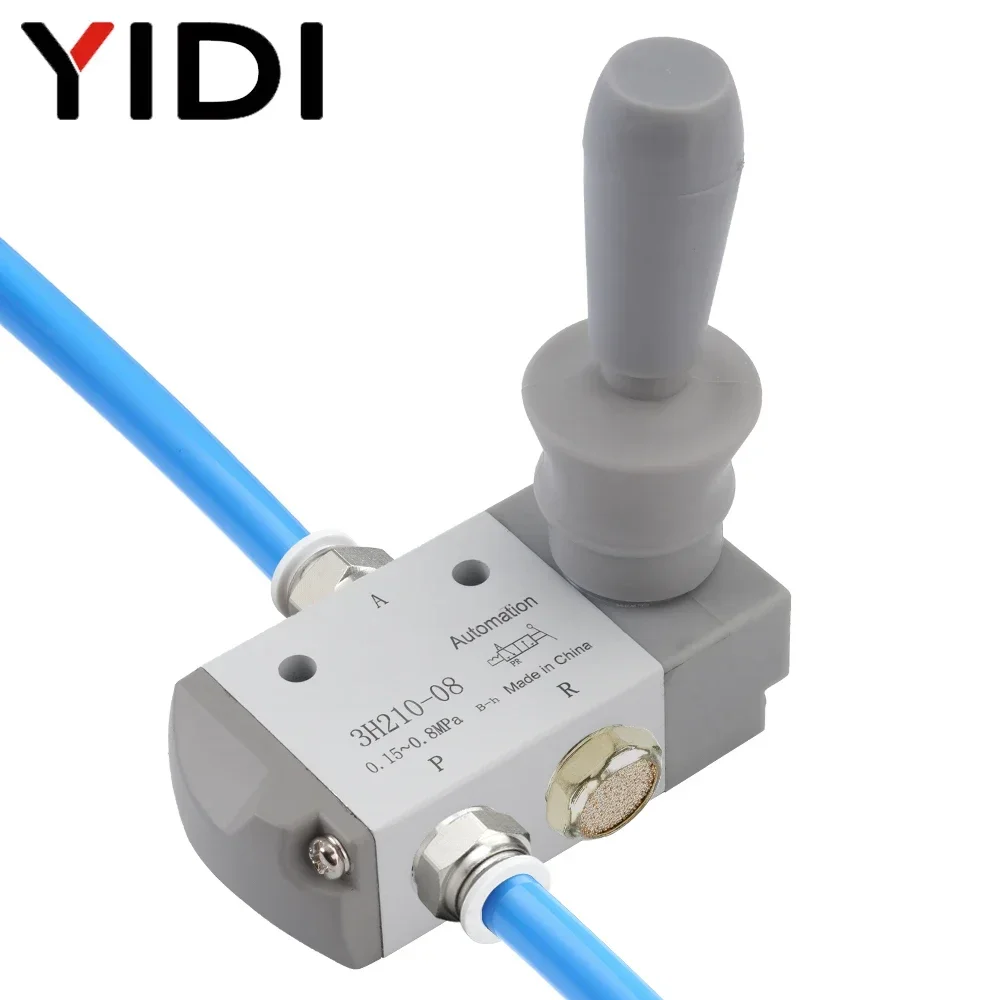 YIDI 3H21008 Pneumatic Part Hand Valve 3H210-08 Controller Compressed Air Compressor 3 Way 2 Port Switch Fitting Fittings Kit