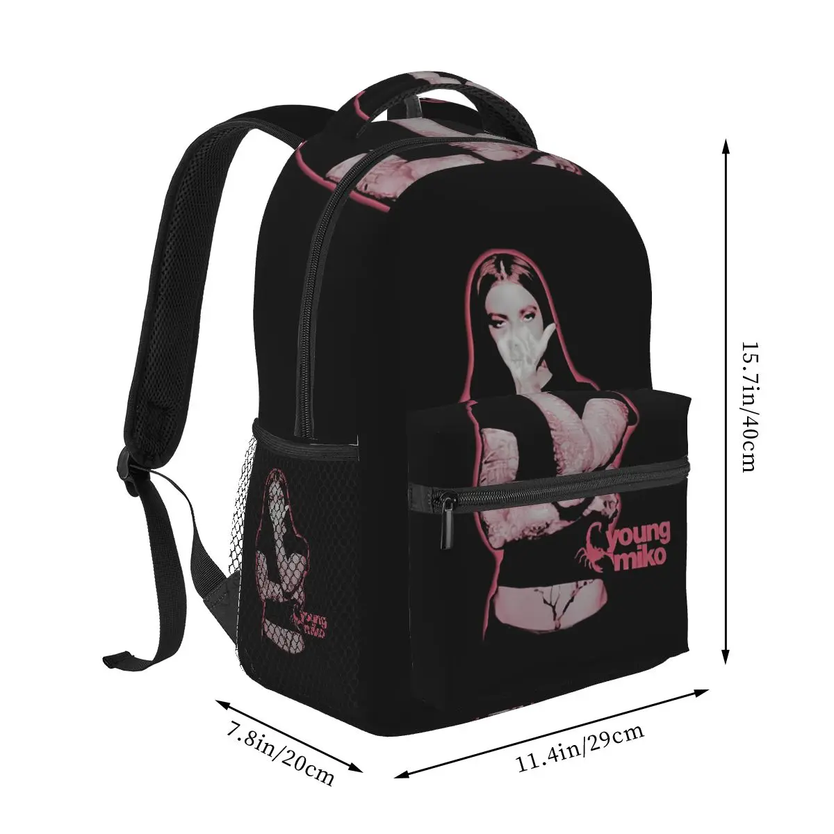 Young Miko Do Not Disturb Album Graphic Backpack Student Boys Girls BookBag Children School Bag Shoulder Bags for Men Women