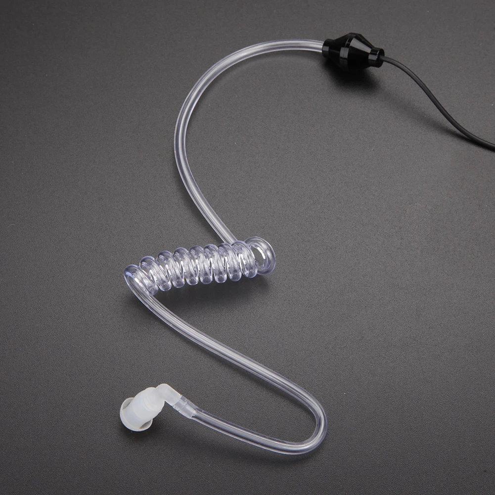 5 個 2 ピン黒音響管イヤホンヘッドフォントランシーバーイヤホンシリコン耳栓付きヘッドセットアクセサリー baofen 用