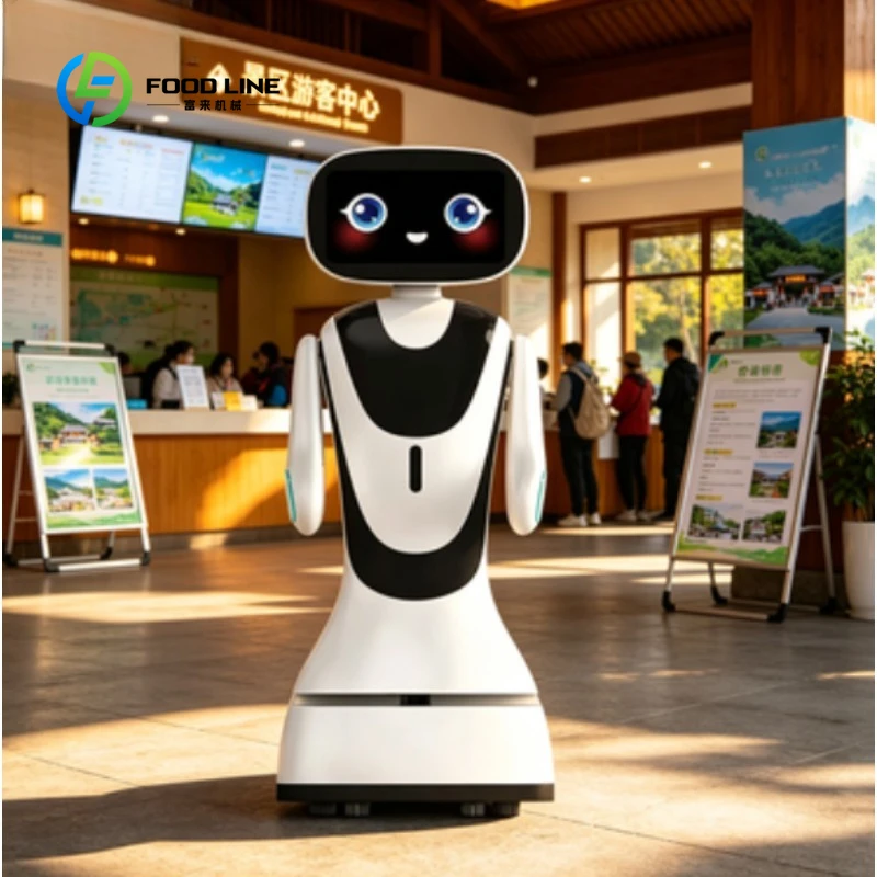 Custom Mobile Intelligent Reception Robot Mobile Welcome Service Robot for Hotel, Mall, Office and Commercial Front Desk