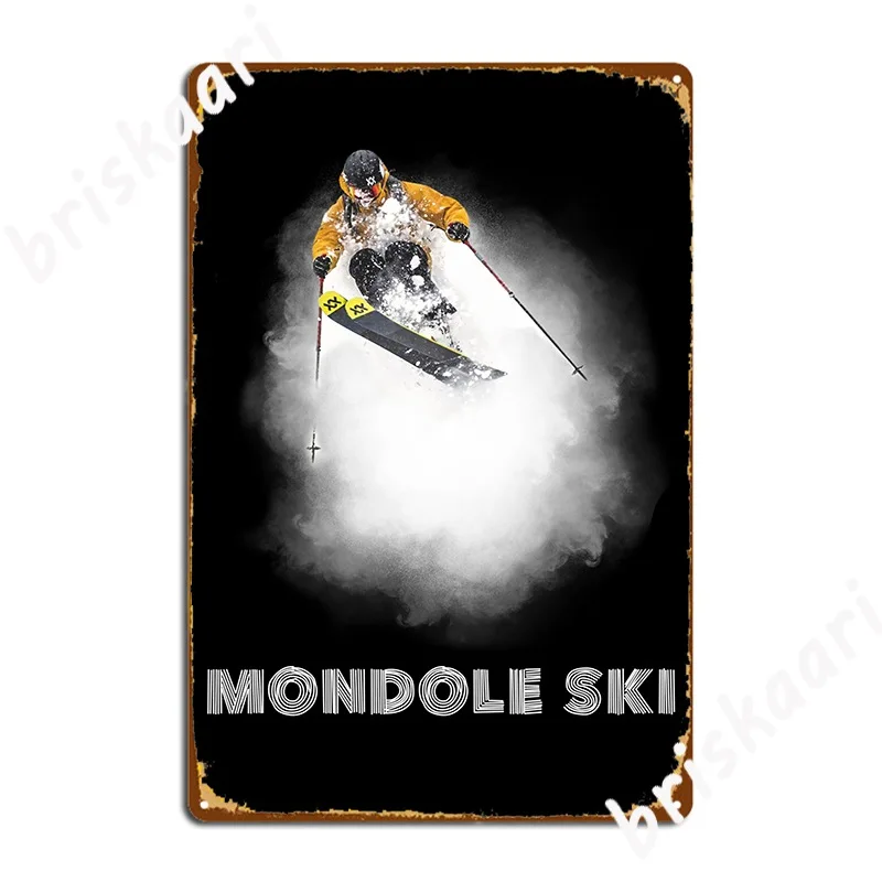 Mondole Ski Poster Metal Plaque Club Party Pub Garage Wall Decor Create Tin Sign Poster