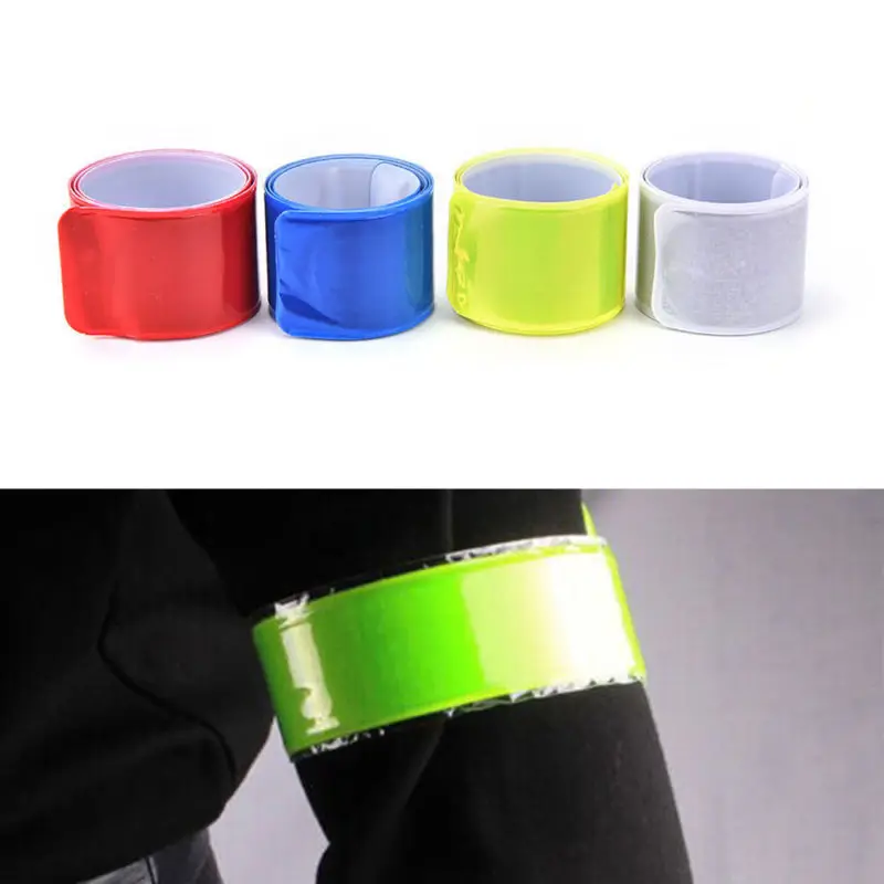 1 Pair Running Fishing Cycling Reflective Strap Night Safety Warning Reflective Material Safety Bicycle Arm Leg Reflective Tape