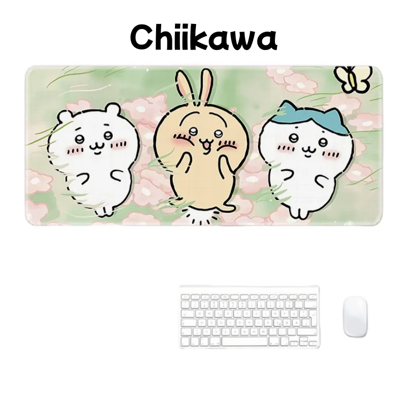 MINISO  Chiikawa Mouse Pad Kawaii new Large Gamer Mousepad Home Office Computer Keyboard Desk Mat Gaming Accessories Mice Mats