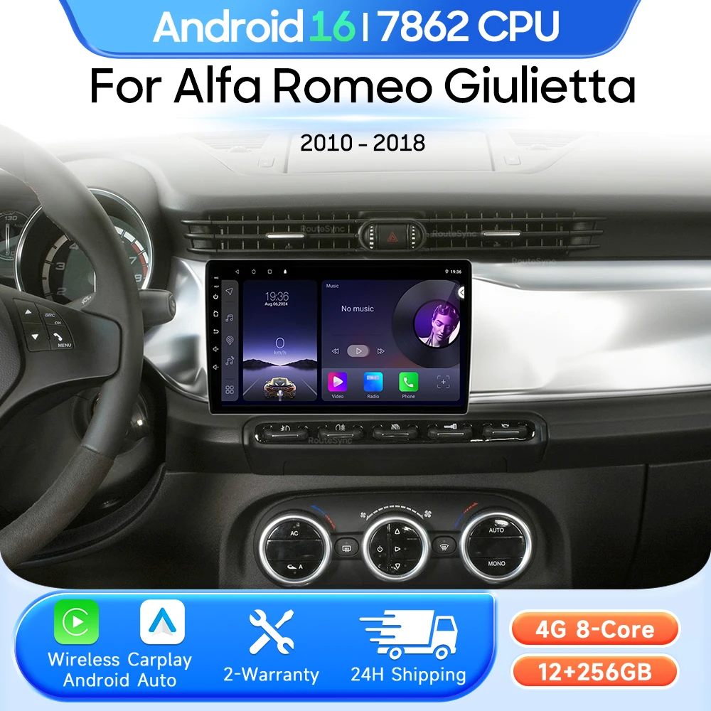 Car Multimedia Player For Alfa Romeo Giulietta 2010 2011 2012 2013 2014 - 2018 Android 16 Radio Carplay Auto 2din GPS Navigation