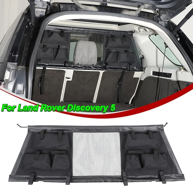 

For Land Rover Discovery 5 LR5 L462 17-22 Car Trunk Security Isolation Protective Storage Net Pet Luggage Fence Mesh Accessories