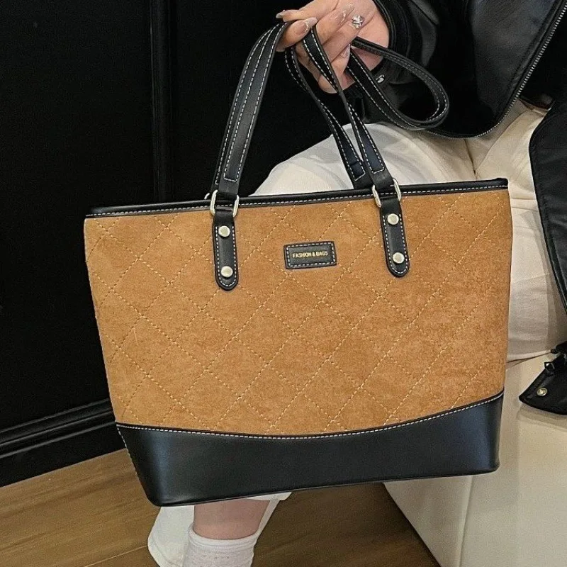 

Женская элегантная кожаная сумка-тоут через плечо, дизайнерская сумка для подгузников, классическая сумка-мессенджер большой вместимости