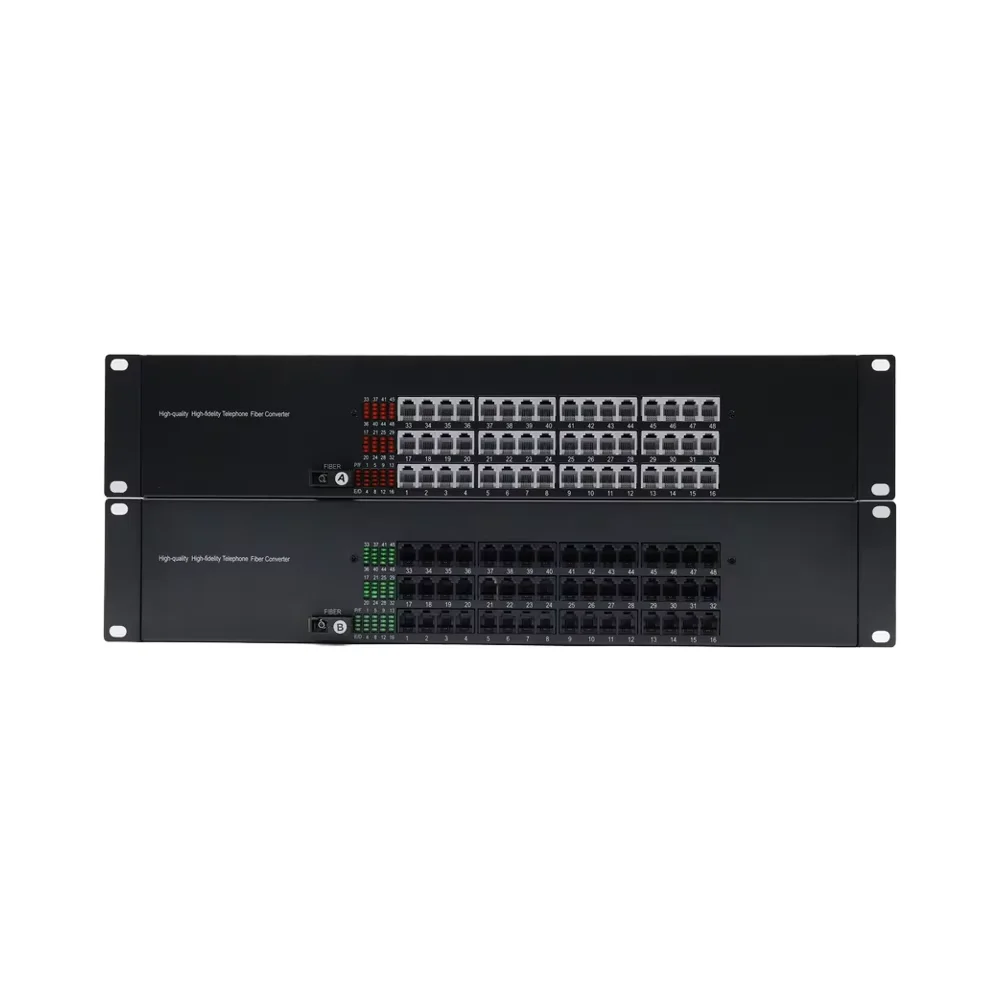 

FXS FXO Voice Over Fiber Optical Multiplexer 64CH Telephone Line To Fiber Converter Fiber Optic Telephone Extenders