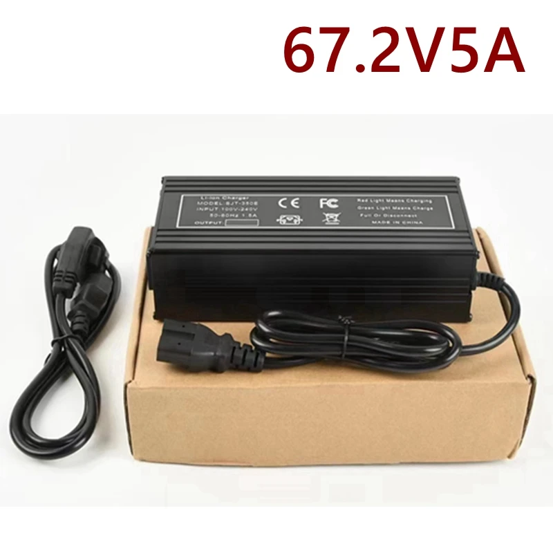 

60V Fast Charger 67.2V/5A Charger For 16S 60V lithium Battery Charger GX16 Connector Strong Heat Dissipation