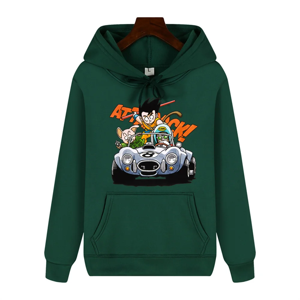 Seven Dragon Ball Wukong printed men's high-end quality hoodie top autumn and winter thick warm casual hoodie