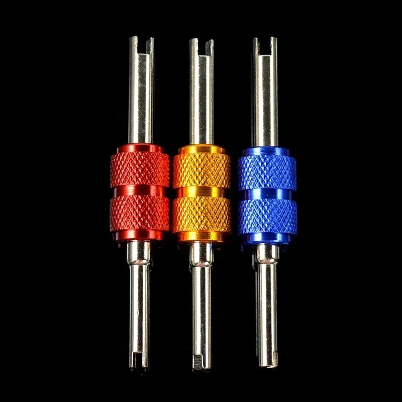 Aluminum Alloy Color Car Air Conditioning Valve Core Wrench Double Head Installation Tool   Disassembling Screwdriver