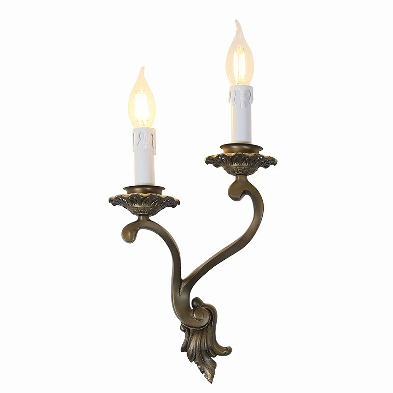 

French all-copper wall lamp Chinese bronze retro wind dewaxing casting