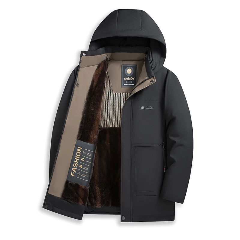 Nouvelle veste polaire, vêtements épais rembourrés de coton pour hommes, personnes d'âge moyen et âgées, vêtements chauds rembourrés de coton pour l'hiver