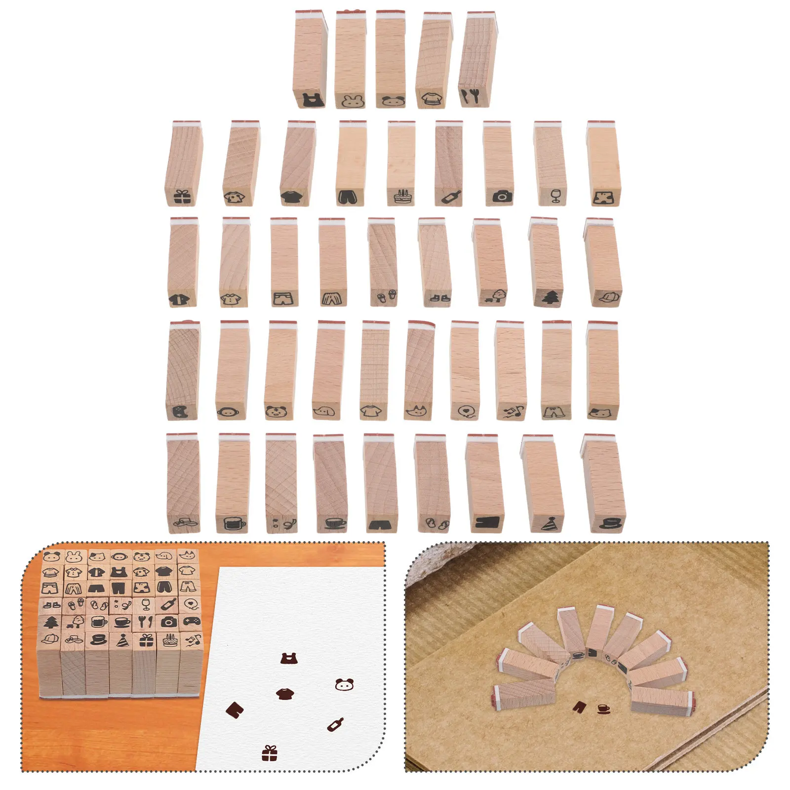 

Набор из 42 деревянных штампов с животными для детей: мультяшные резиновые штампы, мини-блоки для скрапбукинга и ведения дневников