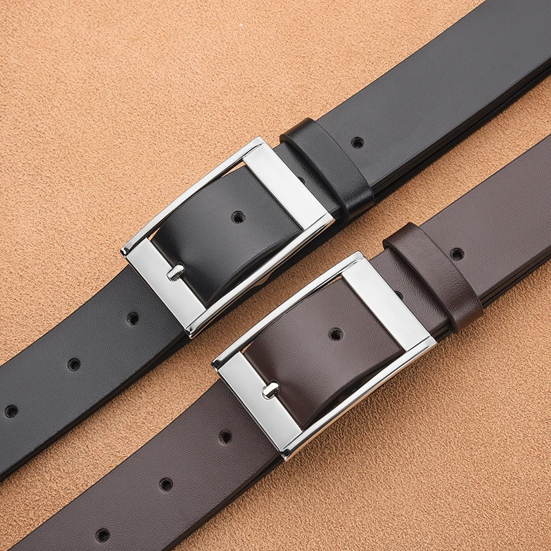 Neuer Luxusgürtel für Herren, PU-Ledergürtel mit Metallstiftschließe, hochwertiger Gürtel einer bekannten Marken-Designer-Marke, Jeansgürtel für Herren – Detail 2