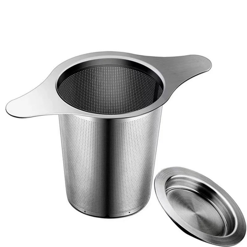 

2025 New Tea Lnfuser Basket With Dual Handle Fine Mesh Stainless Steel Cup Loose Leaf Tea Funnel Strainer Tearoom Supplies