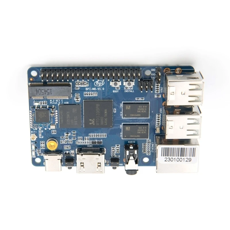 Banana Pi BPI-M4 Realtek RTD1395 64-Bit Quad-Core A53 Single-board Computer 8GB EMMC Raspberry Pi Alternatives