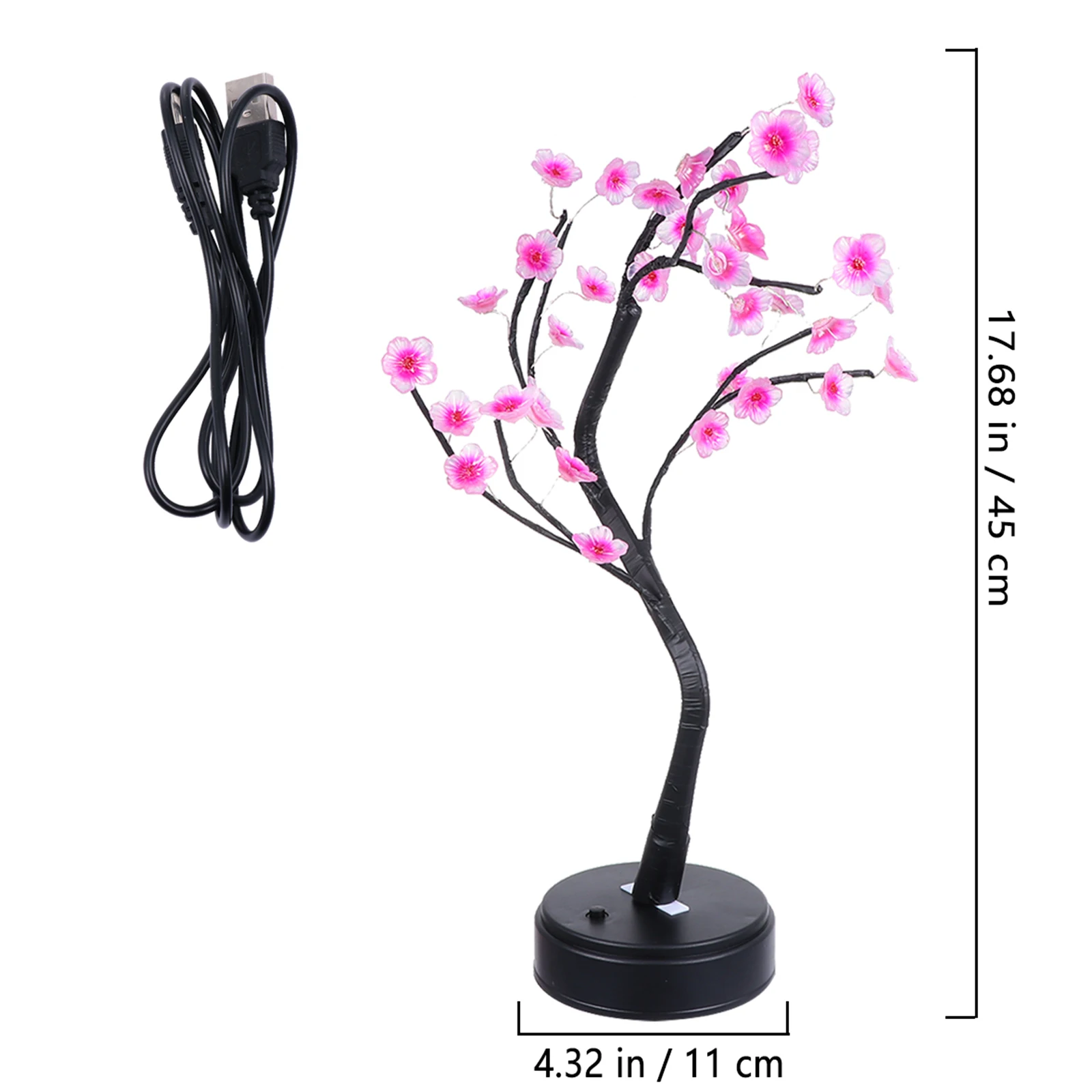

Plastic LED Night Lamp Decorative Plum Tree Lights for Living Room Kids Room Switch Long Lasting Use