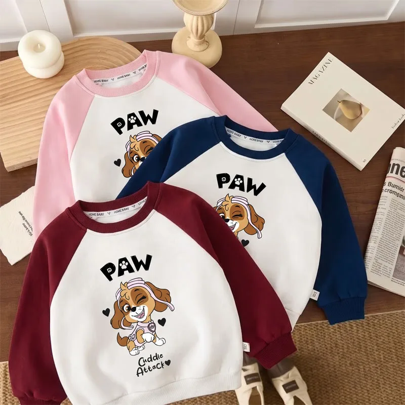 Spring Fall Cartoon Printed Boys Casual Tops Kids O Neclk Spliced Long Sleeve Hoodies Child Fashion Sweatshirts Sport Pullovers