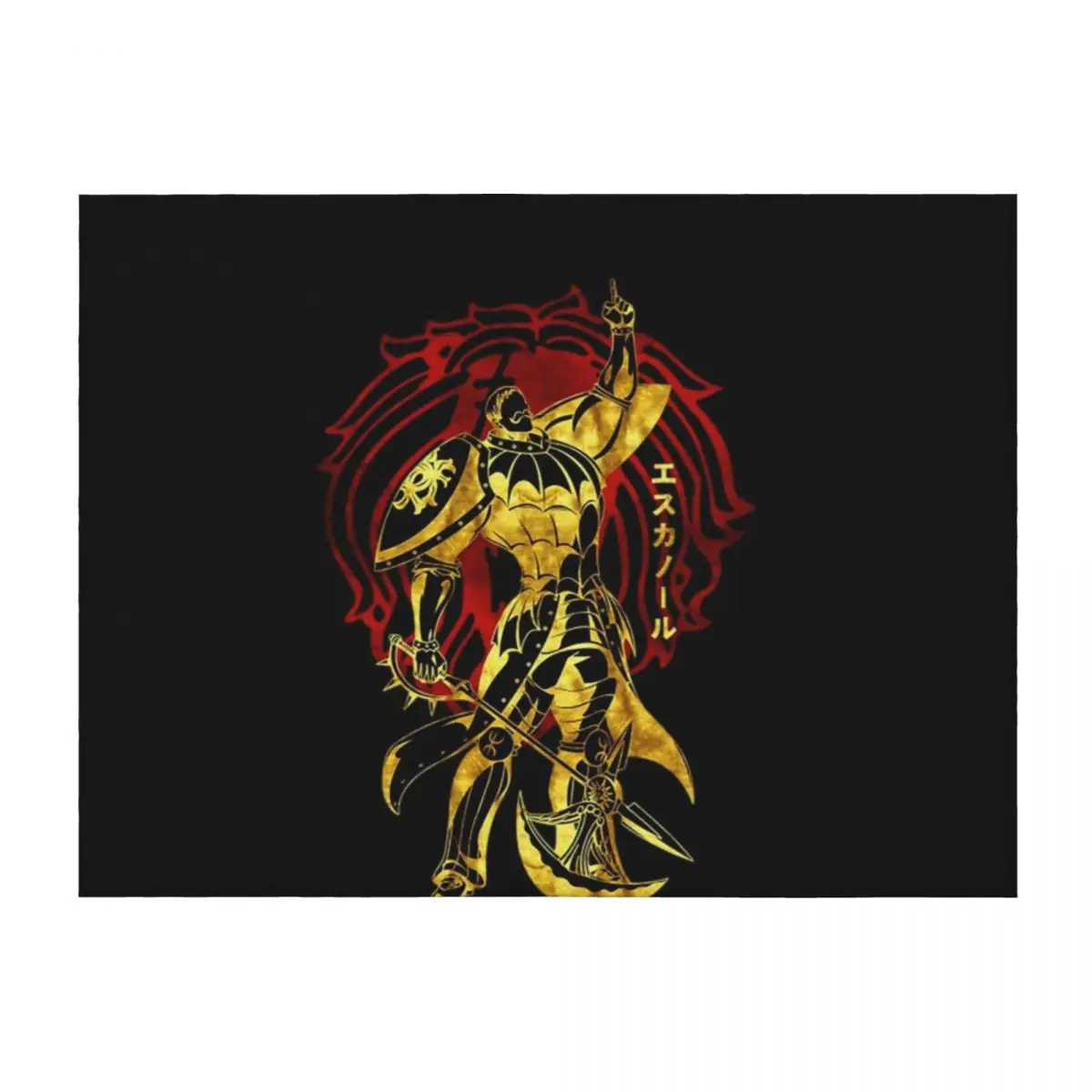 

Escanor with Armor Throw Blanket bed plaid Fashion Sofas Plush Sofa Throw Blankets