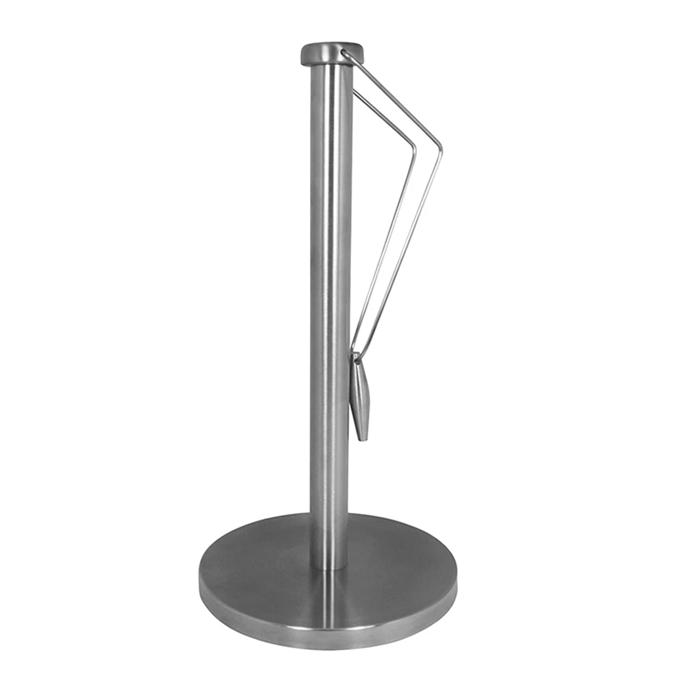 

Paper Towel Holder Kitchen Upright Stand Tableware Stainless Steel Countertop Tissue Rack