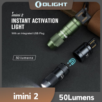 Olight imini 2 EDC Flashlight Rechargeable 50Lumens USB plug on the magnetic cap.