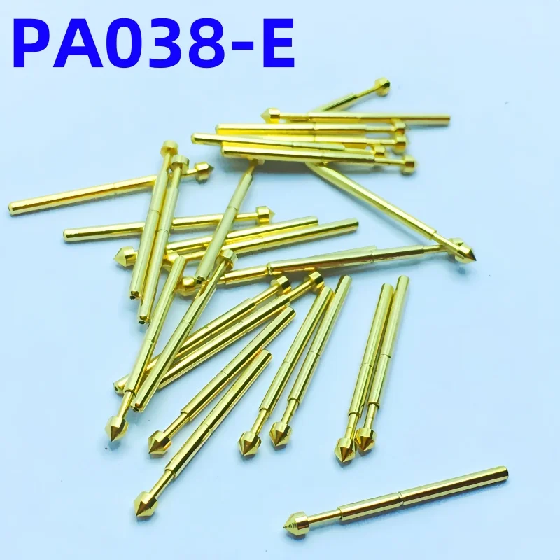 20/100PCS PA038-E2 Spring Test Probe PA038-E Test Pin Test Tool 12.5mm 0.38mm Gold Needle Tip Dia 0.5mm Pogo Pin P038-E P038-E2