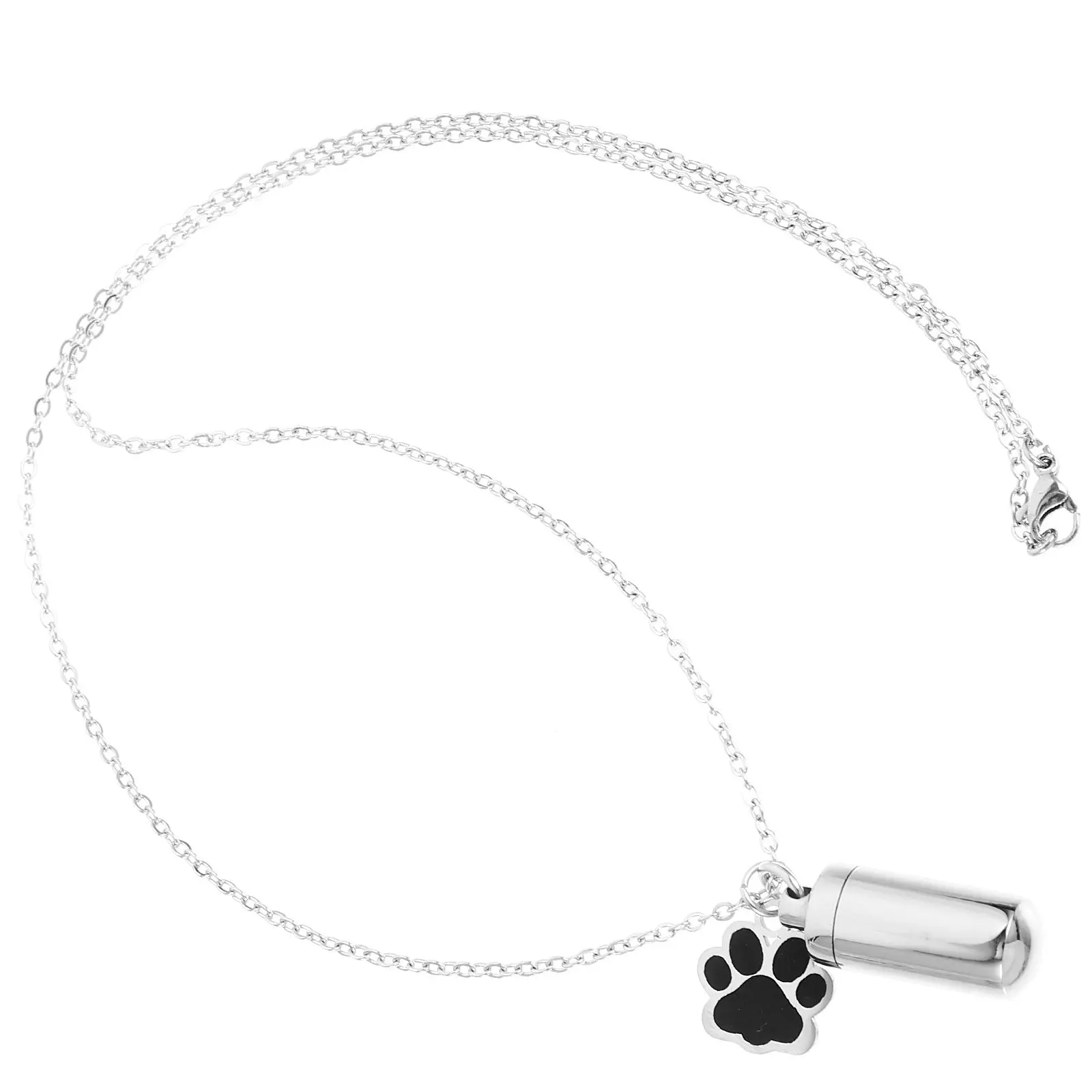 

Pet Urn Pendant Dog Paw Memorial Necklace Keepsake Compact Lightweight Portable Pet Urn Cremation Pendant Jewelry