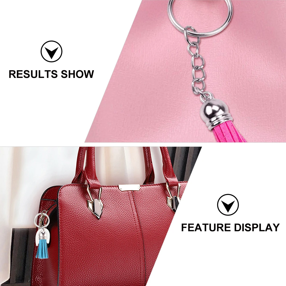 

50 Sets Bubble Tassel Keychain Tag Tassels Metal Bookmark with DIY Jewelry Accessories