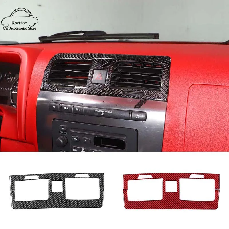 

For Hummer H3 2005-2009 Soft Carbon Fiber Car Central Control Air Outlet Frame Decoration Sticker Interior Molding Accessories