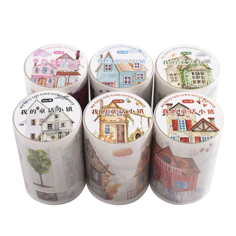 6packs/LOT My Fairy Tale Town series cute lovely retro decorative adhesive PET tape