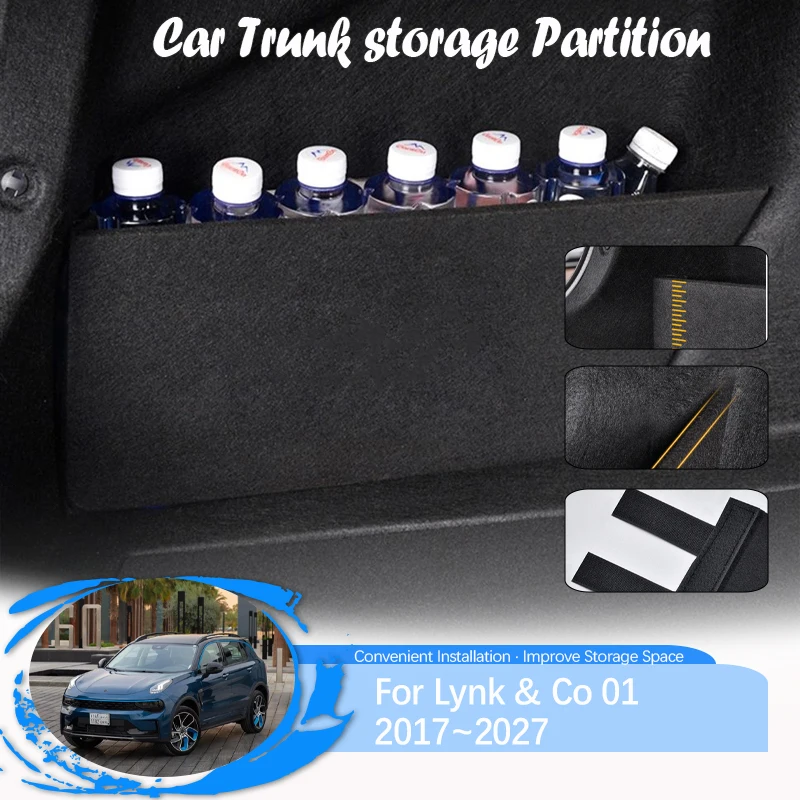 

Car Rear Trunk Storage Partition For Lynk & Co 01 CX11 2017~2027 Left Right Wood Back Cargo Pads Storage Covers Auto Accessories