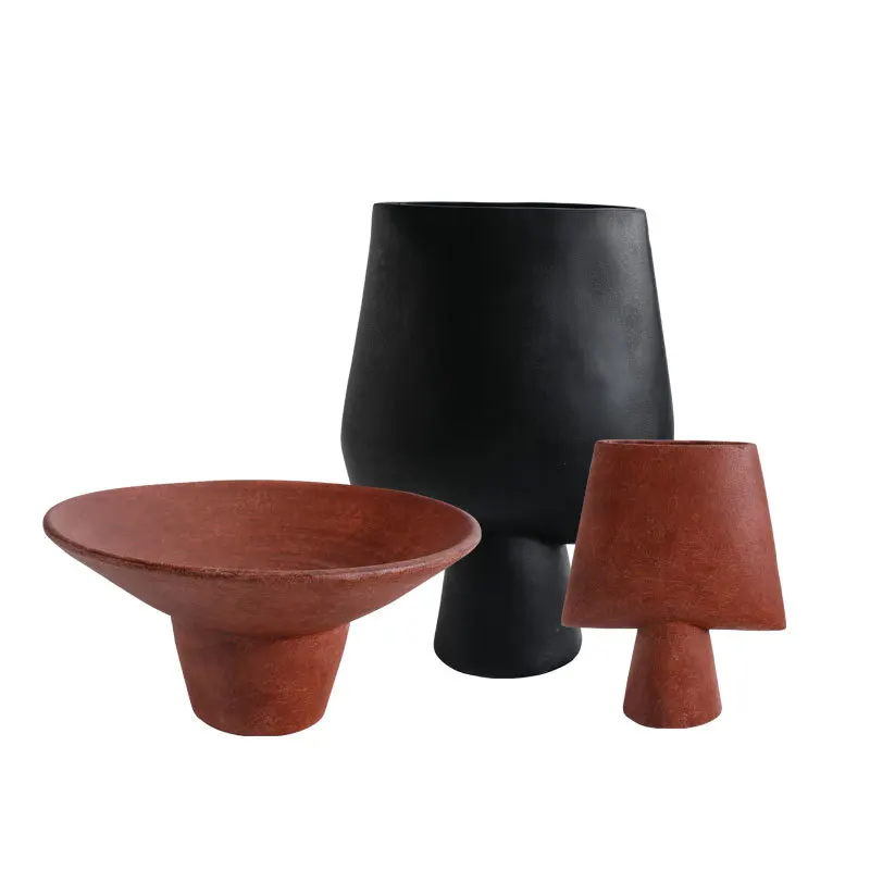 

Modern simple resin flat flower vase model room B & B living room dining room desktop flower arrangement soft decoration