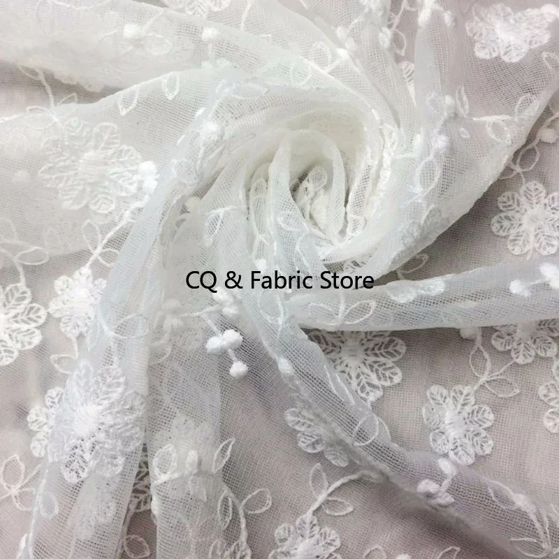 Tela de encaje de boda blanco Chantilly, 1 yarda, 130cm, tela de encaje bordado francés blanco para accesorios de encaje, ropa de vestido de novia