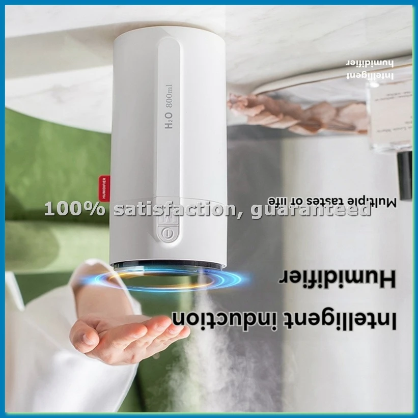 

Humidifiers for Bedroom Small Humidifier Rechargeable Desk Portable Humidifier 800ML with Light Cool Mist Humidifiers-ABHG