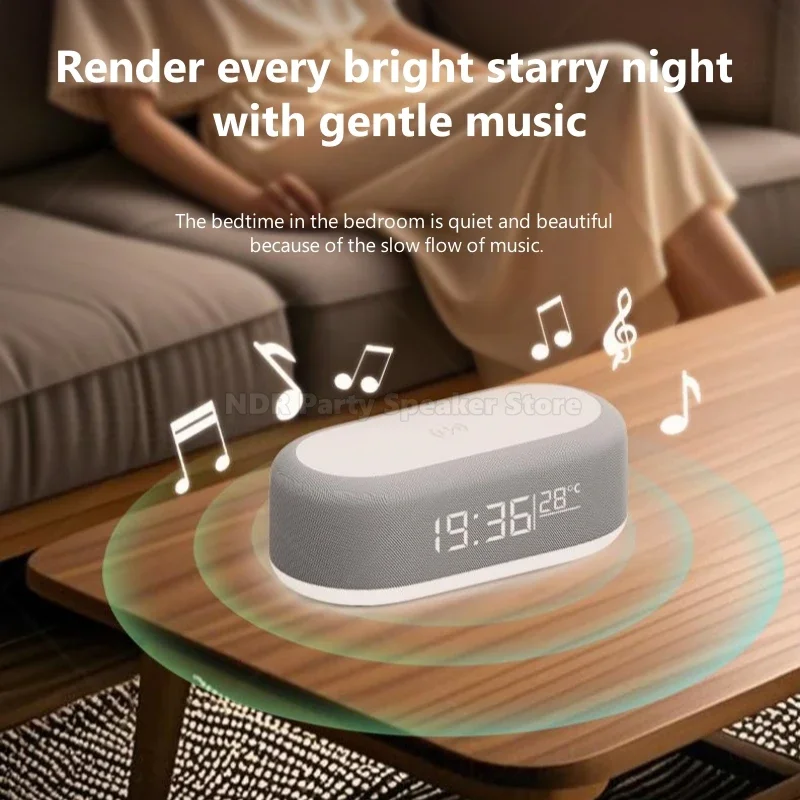 مكبرات صوت بلوتوث متعددة الوظائف بقدرة 15 وات، منبه رقمي ذكي، هاتف محمول 6 في 1، محطة شحن سريعة، شاحن لاسلكي