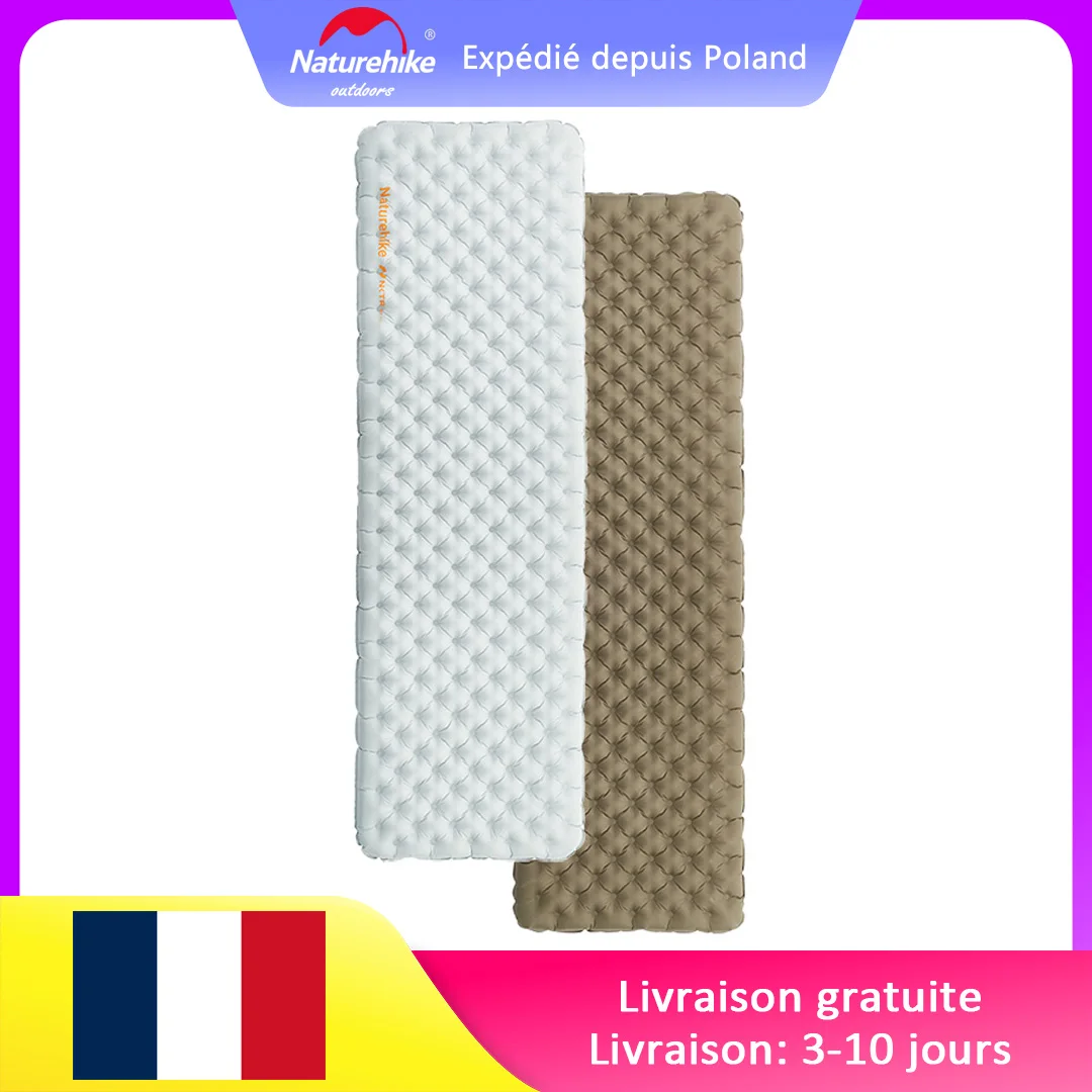 Naturerandonnée matelas gonflable 3.2 R valeur lit d'air Camping en plein Air voyage ultraléger Portable résistant à l'humidité tapis de couchage