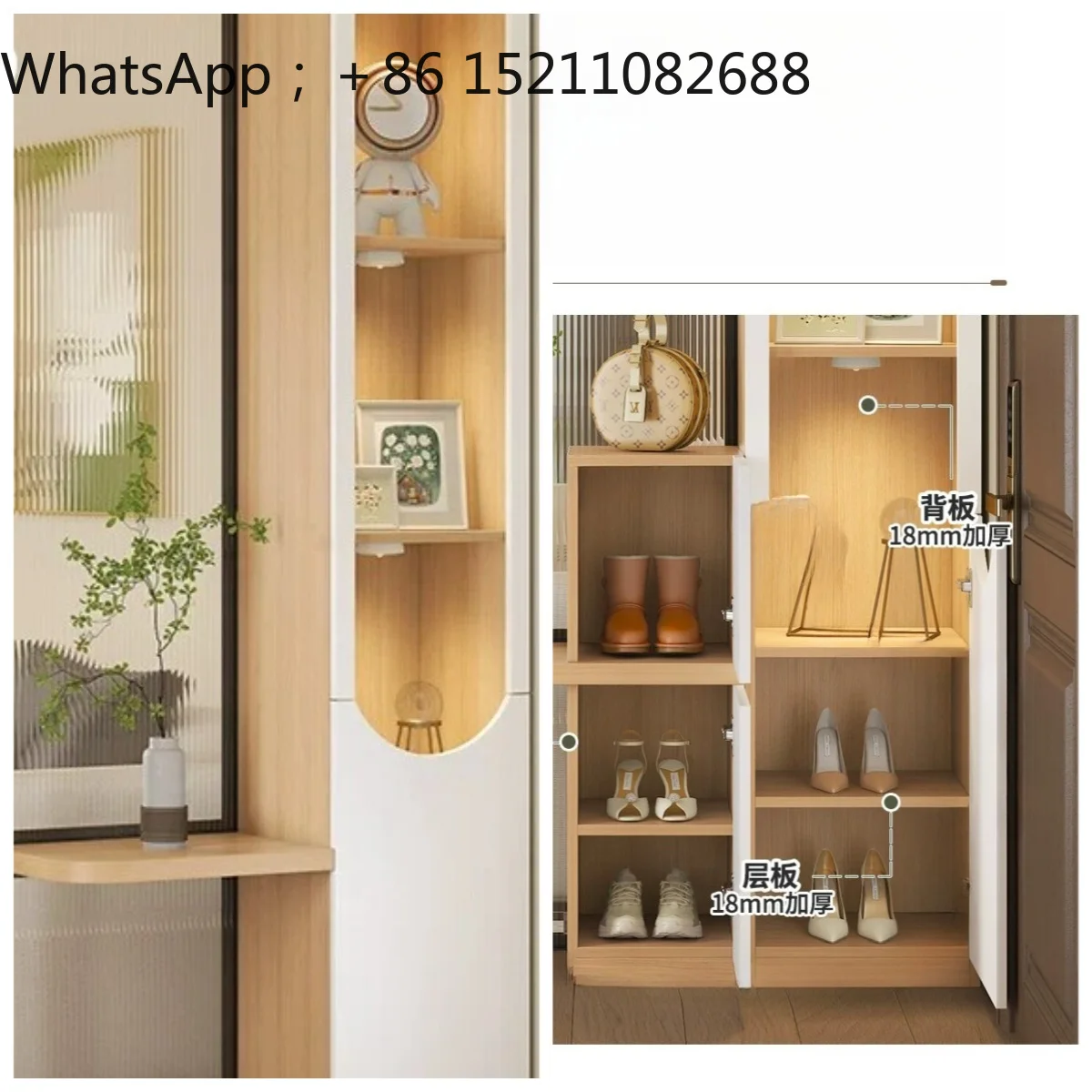 SCY entrance cabinet is opposite the door, shoe cabinet is integrated, household living room screen partition cabinet