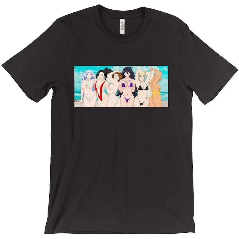 Anime Waifu Ecchi, Sexy, Lewd, Fetish Swimsuit T-Shirts