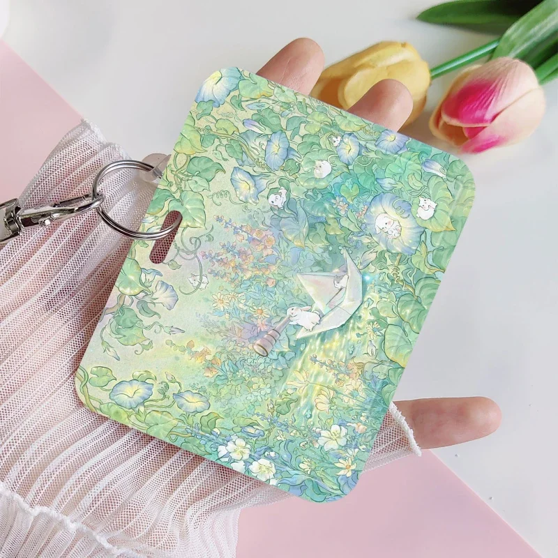 Creative Design Card Holder with Stretchable Spring Cord Suitable for Bank Business Work Card Holder Student ID Card Holder Ect.