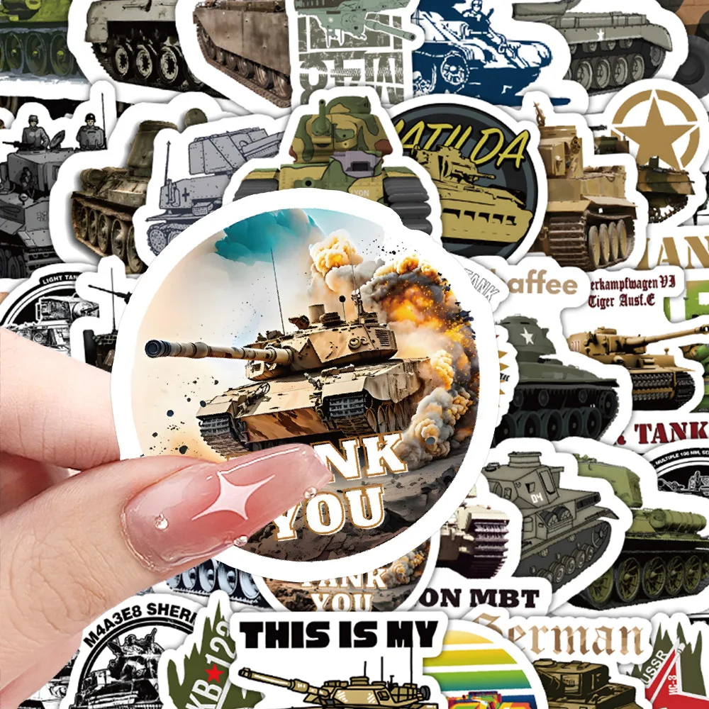 10/30/60PCS Tank Cartoon Aufkleber Schreckliche Krieg Waffen Coole Tank Graffiti Aufkleber DIY Spielzeug Laptop Telefon gitarre Auto Fahrrad Skateboard