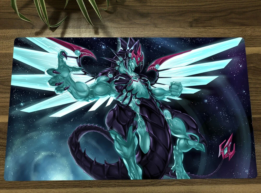 YuGiOh Galaxy Eyes Photon Dragon TCG Mat Trading Card Game Mat CCG Playmat Anti-slip Rubber Mouse Pad Desk Play Mat 60x35cm