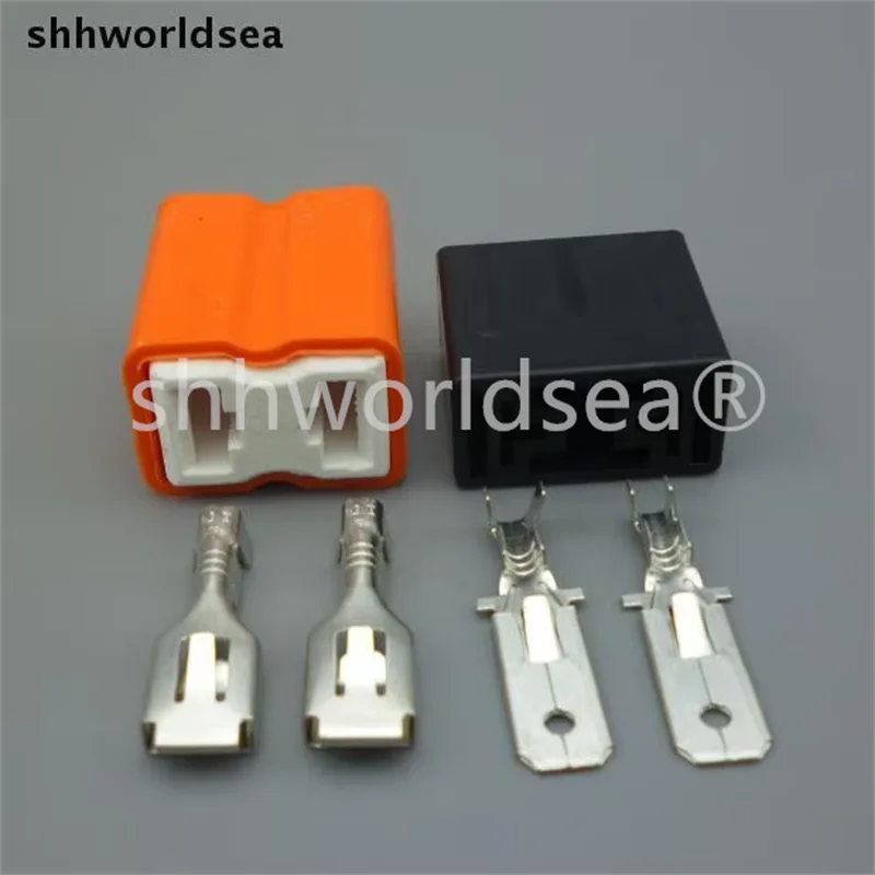shhworldsea 10Sets 2 Pin 6.3mm H7 Car ceramic connector Auto lamp holder plug Automotive Bulb Socket PLUG for Audi VW car ect.