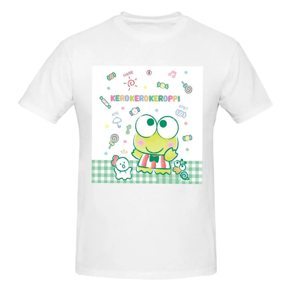 Kero Kero Keroppi T-Shirt for Men Cotton Plus Size T Shirts Men's Tees Short O-Neck Summer Clothes Tops S-6XL