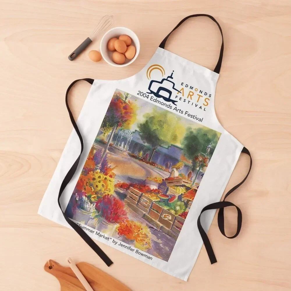 2004 Edmonds Arts Festival Apron Kitchen Front Woman Work Cooking Cute Kitchen Apron