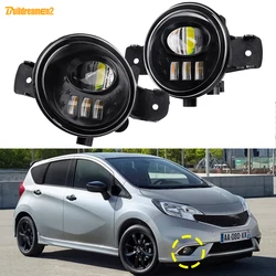 2 X Car Driver + Passenger LED Lens Fog Light DRL Assembly 30W H11 For Nissan Note (E12) 2013 2014 2015 2016 2017 2018
