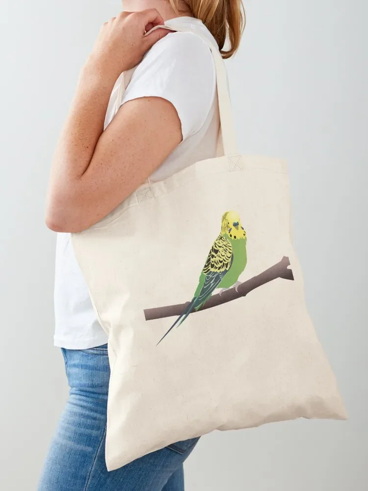 

Green Parakeet/Budgie Tote Bag bag for beach custom bags Handbags Women bags